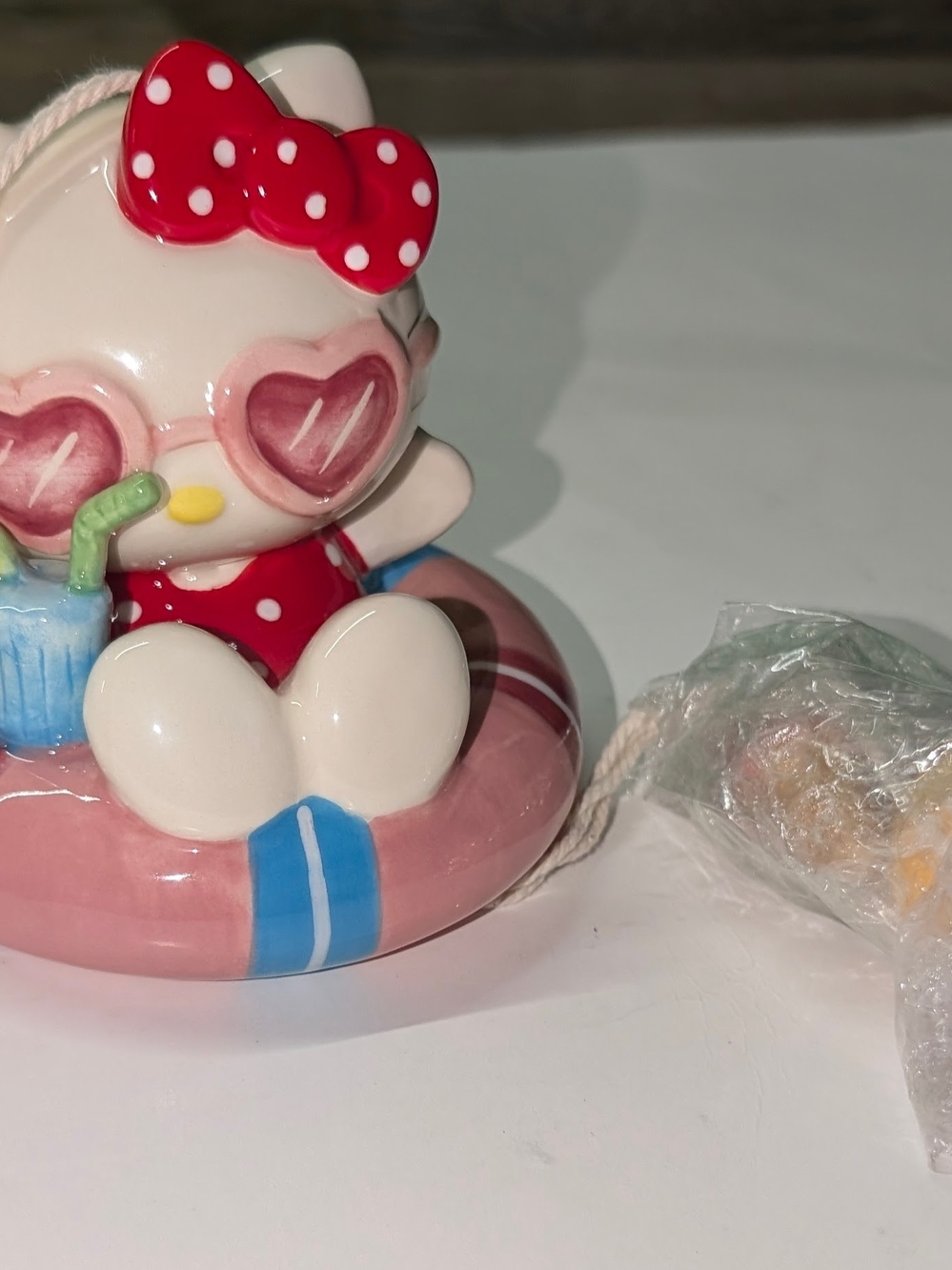 NWT Blue Sky Clayworks Hello Kitty Summer Pool Float Ceramic Figurine Mint 2024